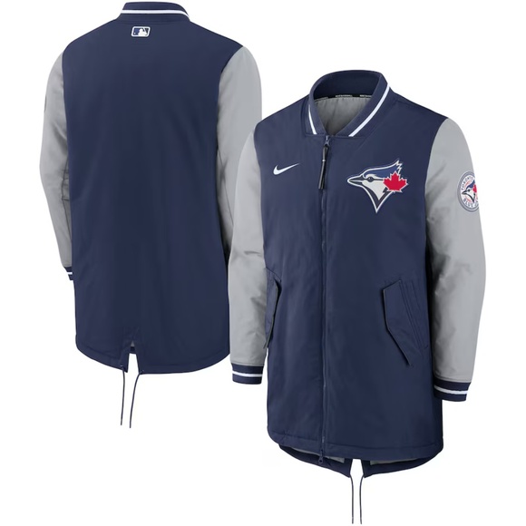 Nike MLB Blue and Gray Men's Jacket - Picture 4 of 7